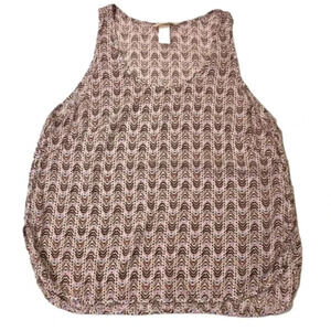 H&M, Size 6, Swoop Neck Chevron Hi Low Tank Top